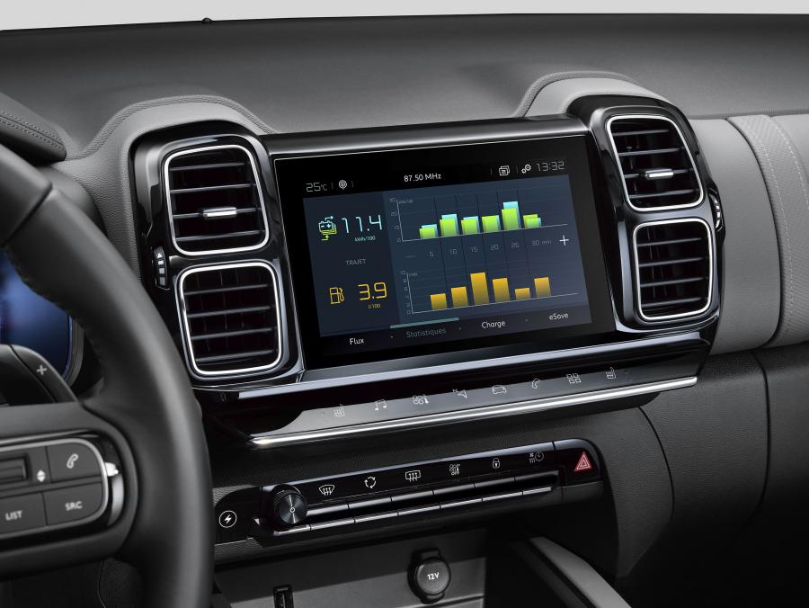 Детали интерьера Citroen C5 Aircross SUV Hybrid 2019 года  (WW) (фото 15 из 49)